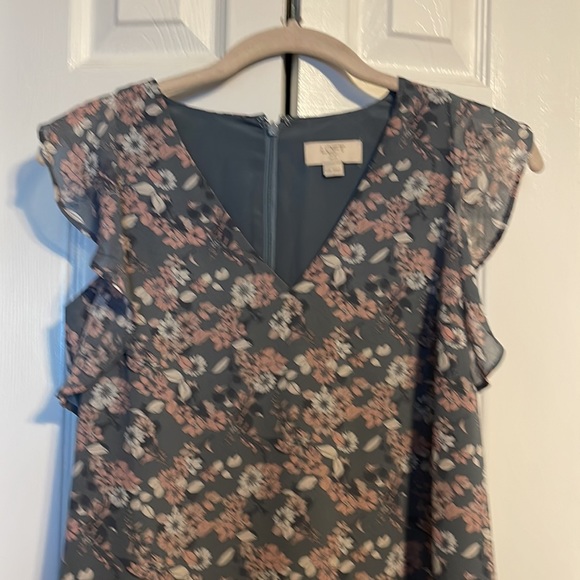 NWOT LOFT cap sleeve floral dress size XXSP - Picture 2 of 9